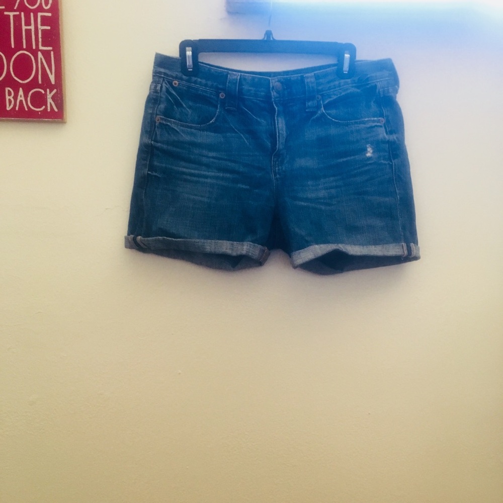 J. Crew boyfriend fit cuffed jean shorts